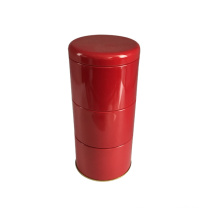 Red Color Round Metal Tin Multi-Fuction Tin Container Wholesale